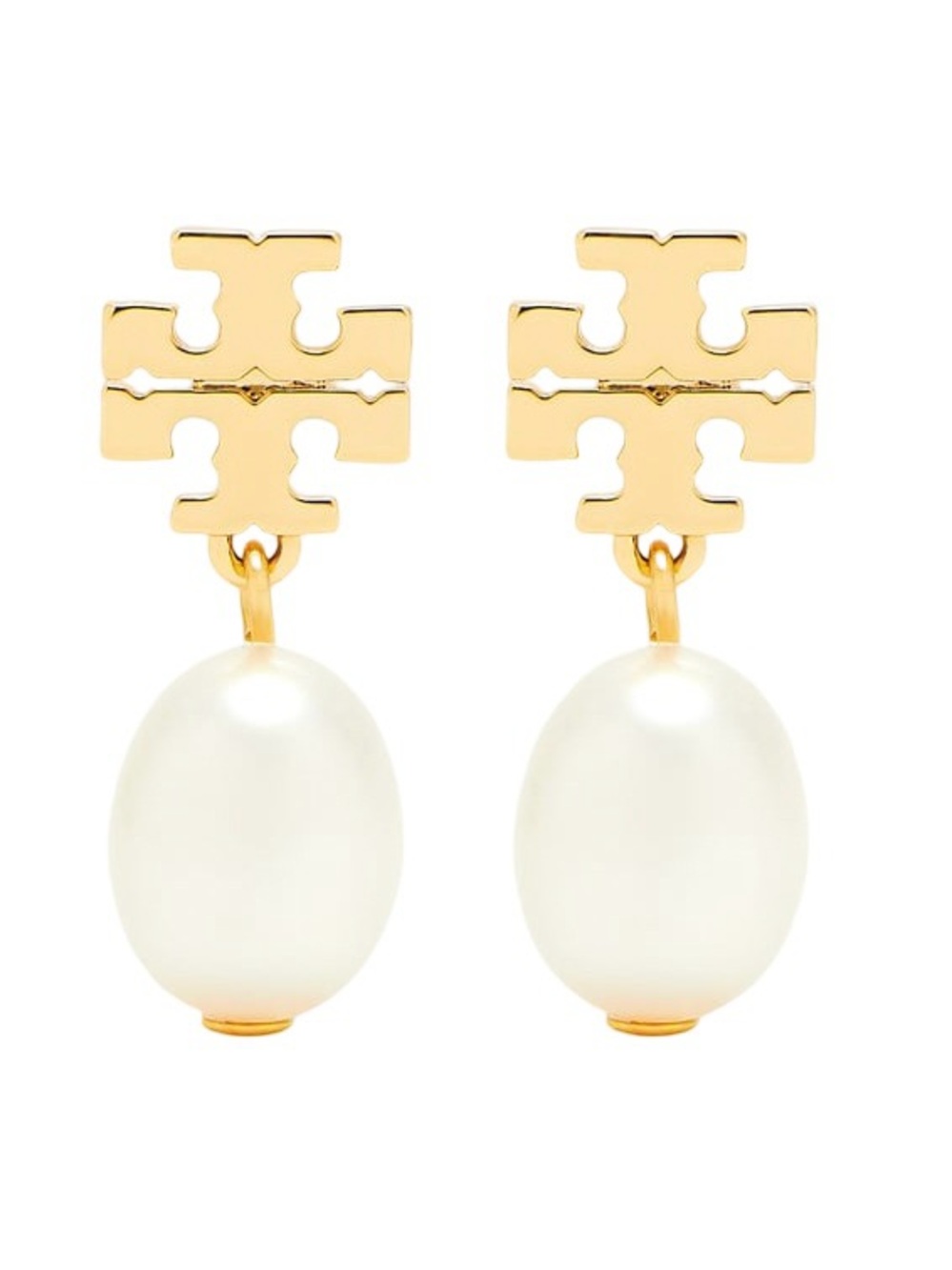 TORY BURCH • Kira Gold  Baroque Pearl Drop Earrings